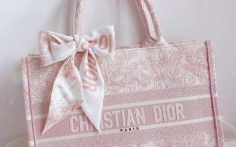 Dior tote少女心购物袋限量粉也太美貌了！ 第一眼图片的时候简直击中我少