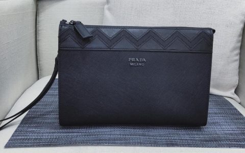 普拉达Prada 新款顶级手包 原厂原皮2NE009 灰色