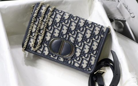 Dior迪奥 M9043  Dior Oblique图案Montaigne蒙田腰包WOC链条包