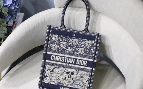 Dior迪奥  Mini book tote复古刺绣优雅气质手提包