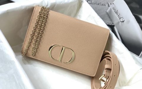 Dior迪奥 M9043♥️粉色皮革30Montaigne 腰包