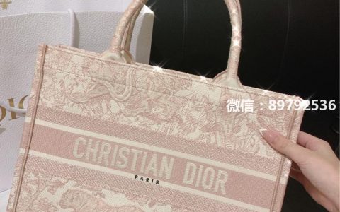  Dior 粉紅tote小号刺繡版托特 太好看啦！