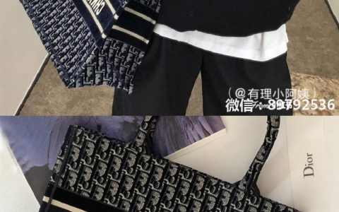 Dior新款tote包❗️手感超好的丝绒款