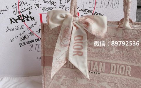 Dior book tote小号限量粉七夕