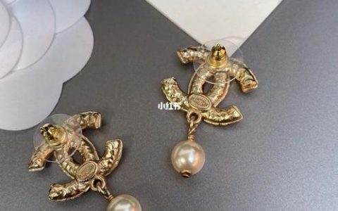 chanel黑金超美珍珠耳坠,chanel珍珠项链多少钱